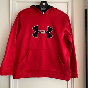 Under Armour Boys Red Hoodie Size YLG